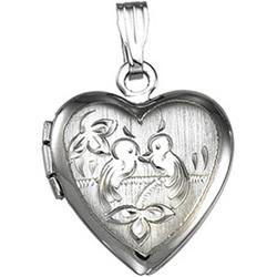 Sterling Silver Heart Shaped Locketsterling 