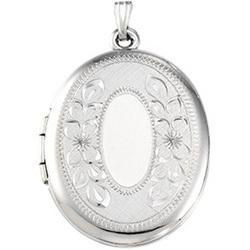 Sterling Silver Oval Shaped Locketsterling 