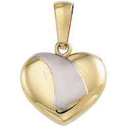 14K Two Tone Gold Heart Pendanttwo 