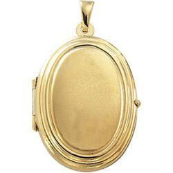 14K Yellow Gold Oval Shaped Locketyellow 