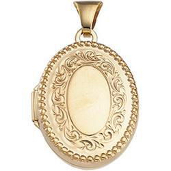 14K Yellow Gold Oval Shaped Locketyellow 