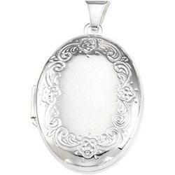 Sterling Silver Oval Shaped Locketsterling 