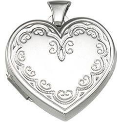 Sterling Silver Heart Shaped Locketsterling 