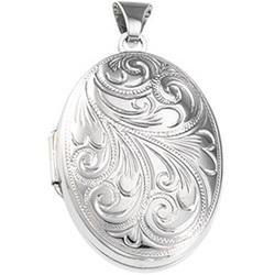 Sterling Silver Oval Shaped Locketsterling 