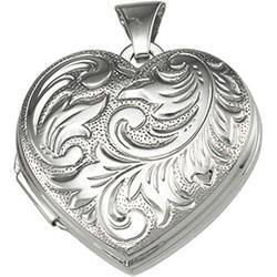 Sterling Silver Heart Shaped Locketsterling 