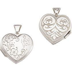 Sterling Silver I Love You Heart Shaped Locketsterling 