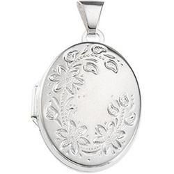 Sterling Silver Oval Shaped Locketsterling 