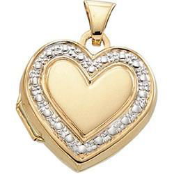 14K Two Tone Gold Heart Shaped Lockettwo 