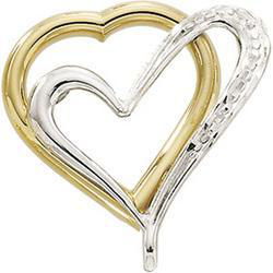 14K Two Tone Gold Heart Chain Slidetwo 