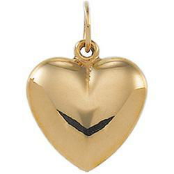 14K Yellow Gold Heart Hoopletyellow 