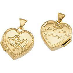 14K Yellow Gold Intertwine Heart Locketyellow 