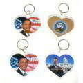 Barack Obama 2.5" Heart Shape Keychain. Case Pack 72barack 