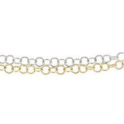 14K Yellow Gold Ring Chain (Two Tone) - 17 inchesyellow 