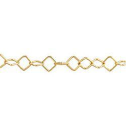 14K Yellow Gold Trace Square Chain - 17 inchesyellow 