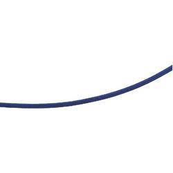 Sterling Silver Royal Blue Leather Chain - 16 inchessterling 