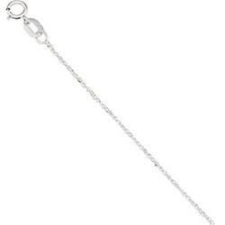 14K White Gold Sparkle Singapore Chain - 16 incheswhite 