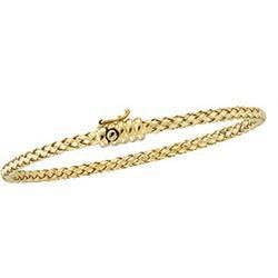 14K Yellow Gold Basket Weave Chain - 16.5 inchesyellow 