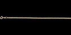 14K Yellow Gold Hollow Wheat Chain - 16 inchesyellow 