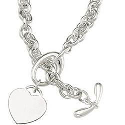 Sterling Silver 80 Wire Cable Chain With Heart - 18 inchessterling 