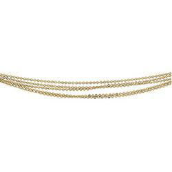 18K Yellow Gold Diamond Cut 5 Strand Cable Link Chain - 18 inchesyellow 