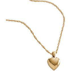 14K Yellow Gold Metal Fashion Heart Pendant With Chainyellow 