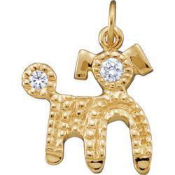 14K Yellow Gold Cubic Zirconia Deco Catyellow 