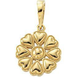 14K Yellow Gold Metal Fashion Heart Pendantyellow 