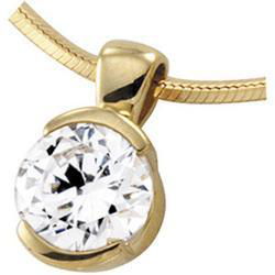 14K Yellow Gold Cubic Zirconia Pendantyellow 