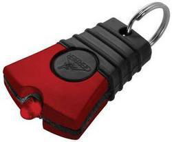 O-4 High Beam Metal Keychain Light, Red Body, Red LEDhigh 