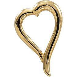 14K Yellow Gold Heart Shaped Pendantyellow 