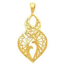 14K Yellow Gold Filigree Pendantyellow 