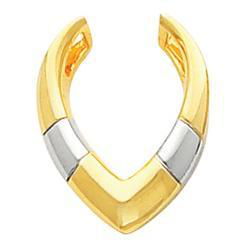 14K Two Tone Gold Pendant Enhancertwo 