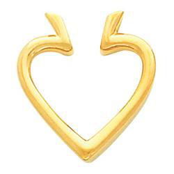 14K Yellow Gold Heart Shaped Pendant Enhanceryellow 