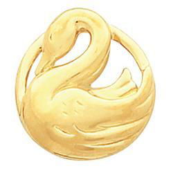 14K Yellow Gold Swan Pendantyellow 