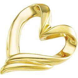 14K Yellow Gold Heart Chain Slideyellow 