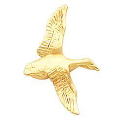 14K Yellow Gold Duck In Flight Pendantyellow 