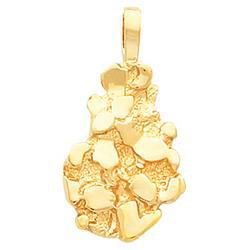 14K White Gold Nugget Pendantwhite 