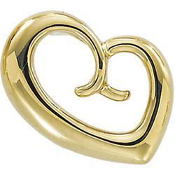 14K Yellow Gold Mother's Love Heart Chain Slideyellow 