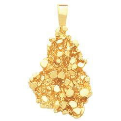 14K White Gold Nugget Pendantwhite 