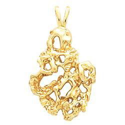 14K White Gold Nugget Pendantwhite 