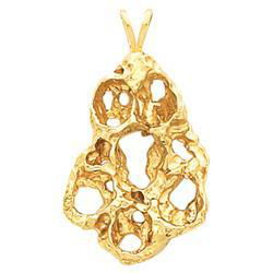 14K White Gold Nugget Pendantwhite 