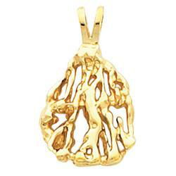 14K Yellow Gold Nugget Pendantyellow 