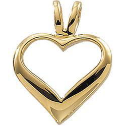 14K Yellow Gold Heart Shaped Pendantyellow 