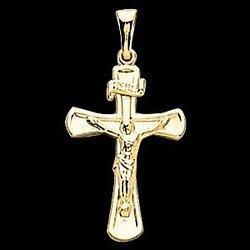 14K Yellow Gold Crucifix Pendantyellow 