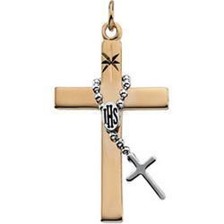 Yellow Gold Filled Cross Pendantyellow 