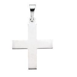 14K White Gold Greek Cross Pendantwhite 