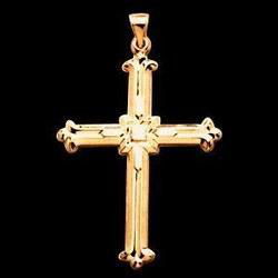 14K Yellow Gold Large Cross Pendantyellow 