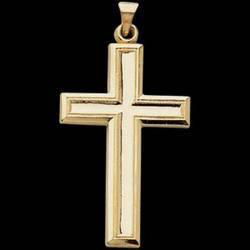 14K Yellow Gold Large Cross Pendantyellow 