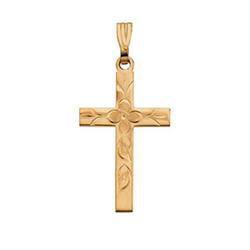 14K Yellow Gold Large Fancy Cross Pendantyellow 