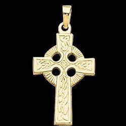 14K Yellow Gold Fancy Celtic Cross Pendantyellow 